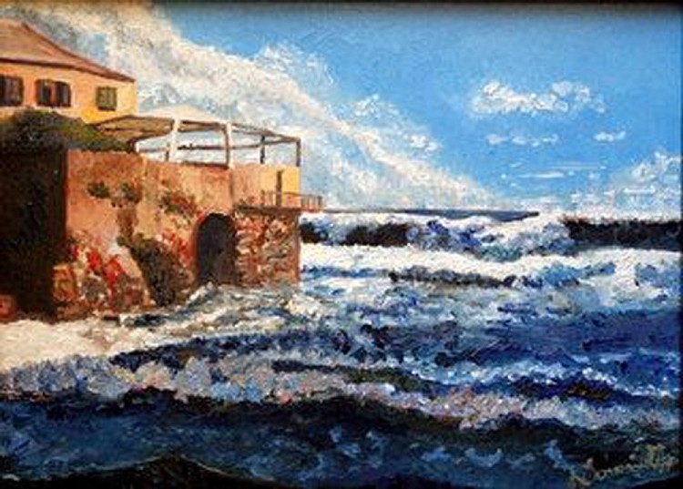 Burrasca su Boccadasse - I Quadri di Mimmo